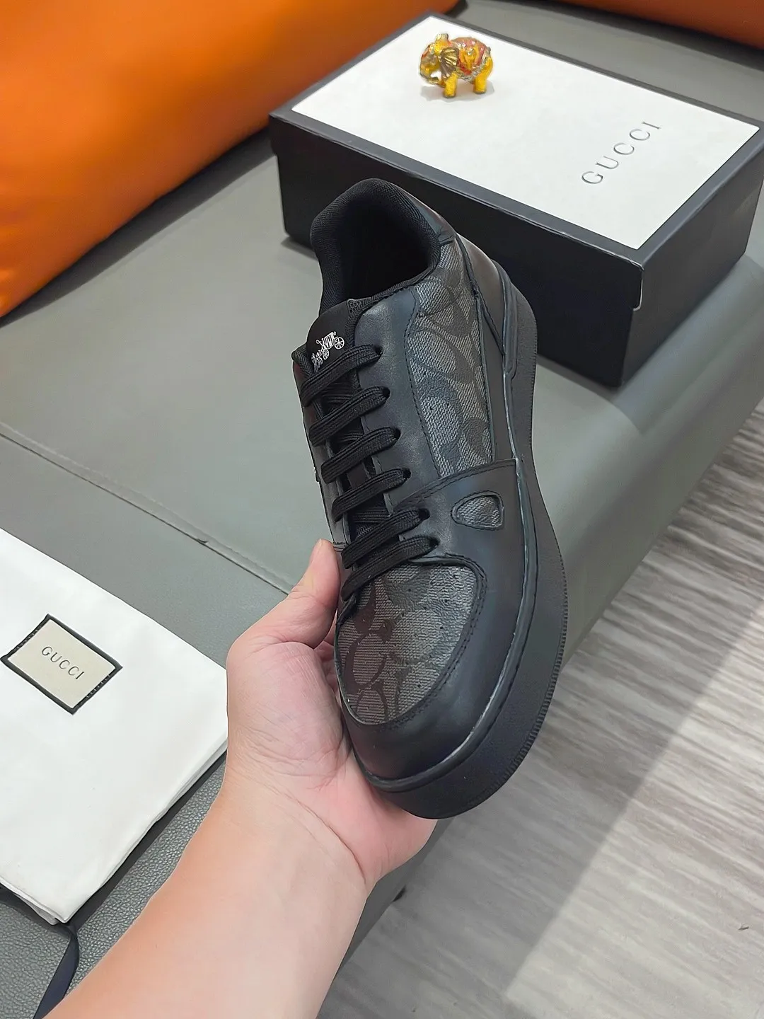 Men's shoes GUCCI "Gucci" P420 Regular size: 38-44 (casual shoes) Product materials: Selected cowhide upper, soft sheepskin lining; original outsole.
